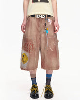 EMO “Acid Smiley” Washed Carpenter Shorts