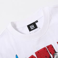 Life Hustlers Wrestler Graphic White T‑Shirt