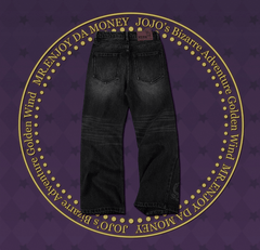 MEDM × JOJO Icon Embroidery Washed Distressed Jeans