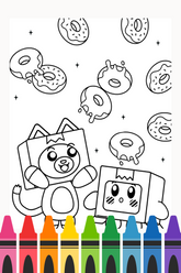 Foxy & Boxy Coloring Page