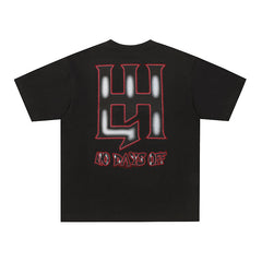 Life Hustlers Vintage Skull Graphic Black T‑Shirt