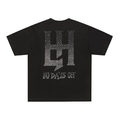 Life Hustlers Angel Portrait Graphic Black T‑Shirt