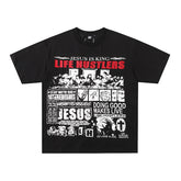 Life Hustlers Jesus Graphic Black Tee