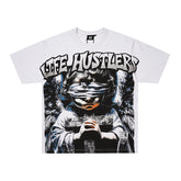 Life Hustlers Blind‑Folded Angel Graphic White T‑Shirt