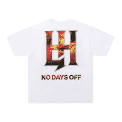 Life Hustlers Fire Angel Graphic White Tee
