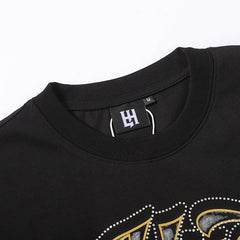 Life Hustlers Praying Angel Graphic Black Tee