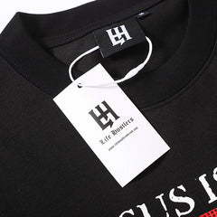 Life Hustlers Jesus Graphic Black Tee