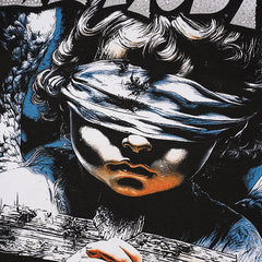 Life Hustlers Blind‑Folded Angel Graphic White T‑Shirt