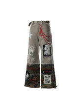 Graffiti Print Cargo Pants