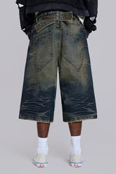 Blue Cinch Back Colossus Jorts
