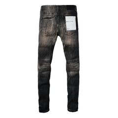 Purple Jeans Mens Jeans Man Jeans Pants Designer Black Skinny Stickers Light Wash Ripped Motorcycle 9057