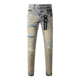 Purple Jeans Stylish Black Distressed Jeans 9071 with Trendy Ripped Details