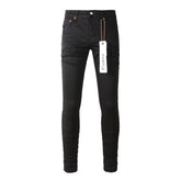 Purple Jeans Mens Black Distressed Jeans Ripped Knees Nwt Street Style Fashion 9023