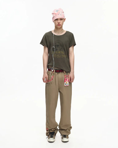 EMO Vintage Washed Flared Work Pants