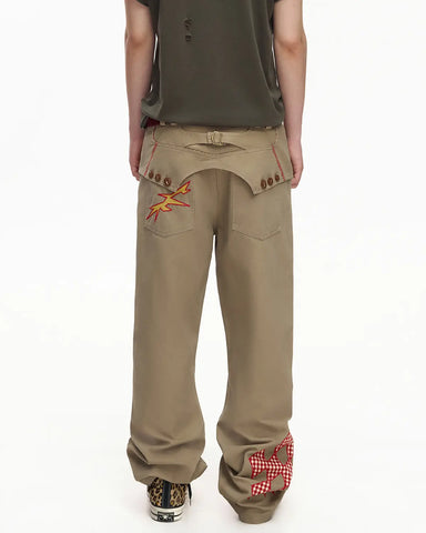 EMO Vintage Washed Flared Work Pants