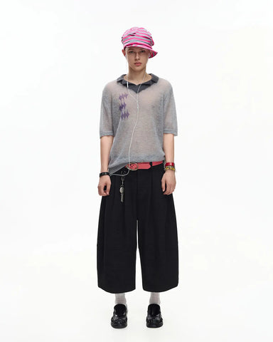 EMO Pleated Suit Cropped Pants