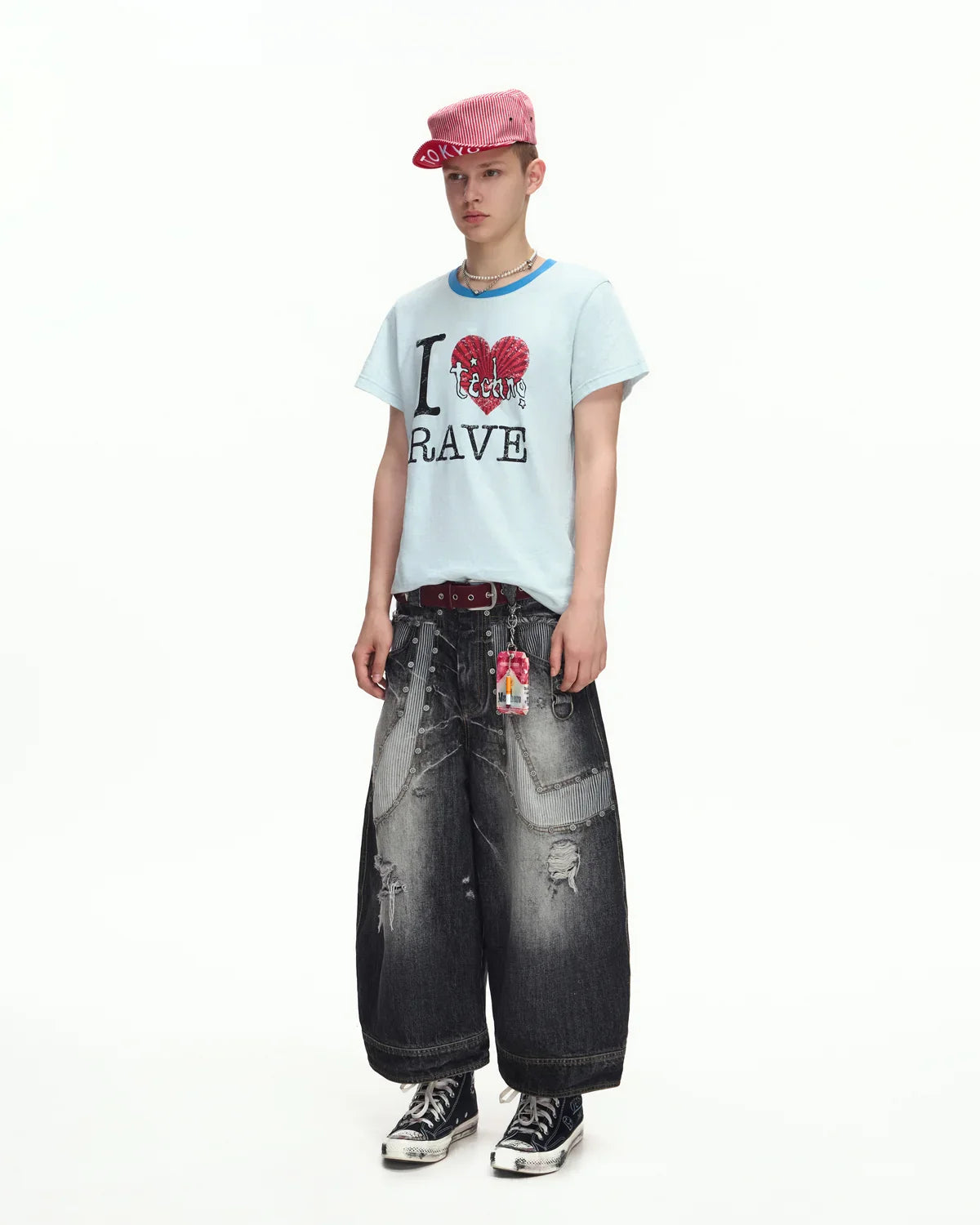 EMO Cropped Washed Denim Jeans