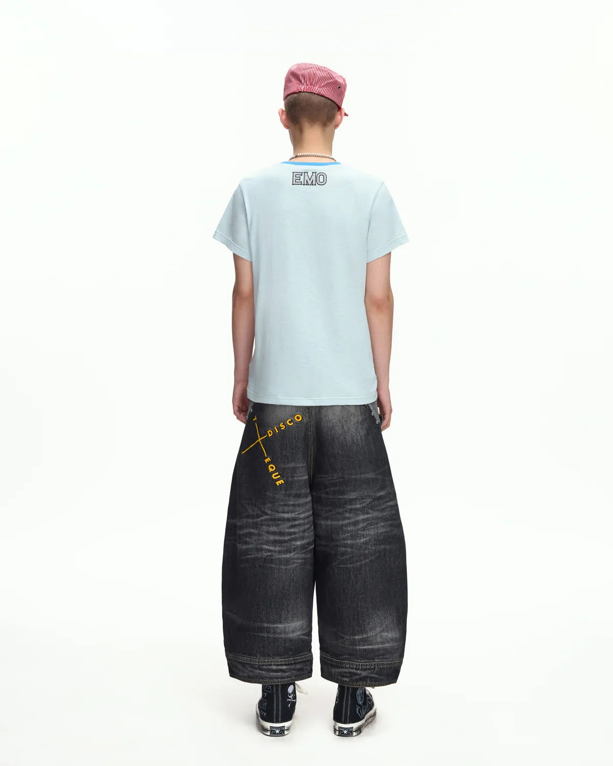 EMO Cropped Washed Denim Jeans