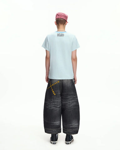 EMO Cropped Washed Denim Jeans