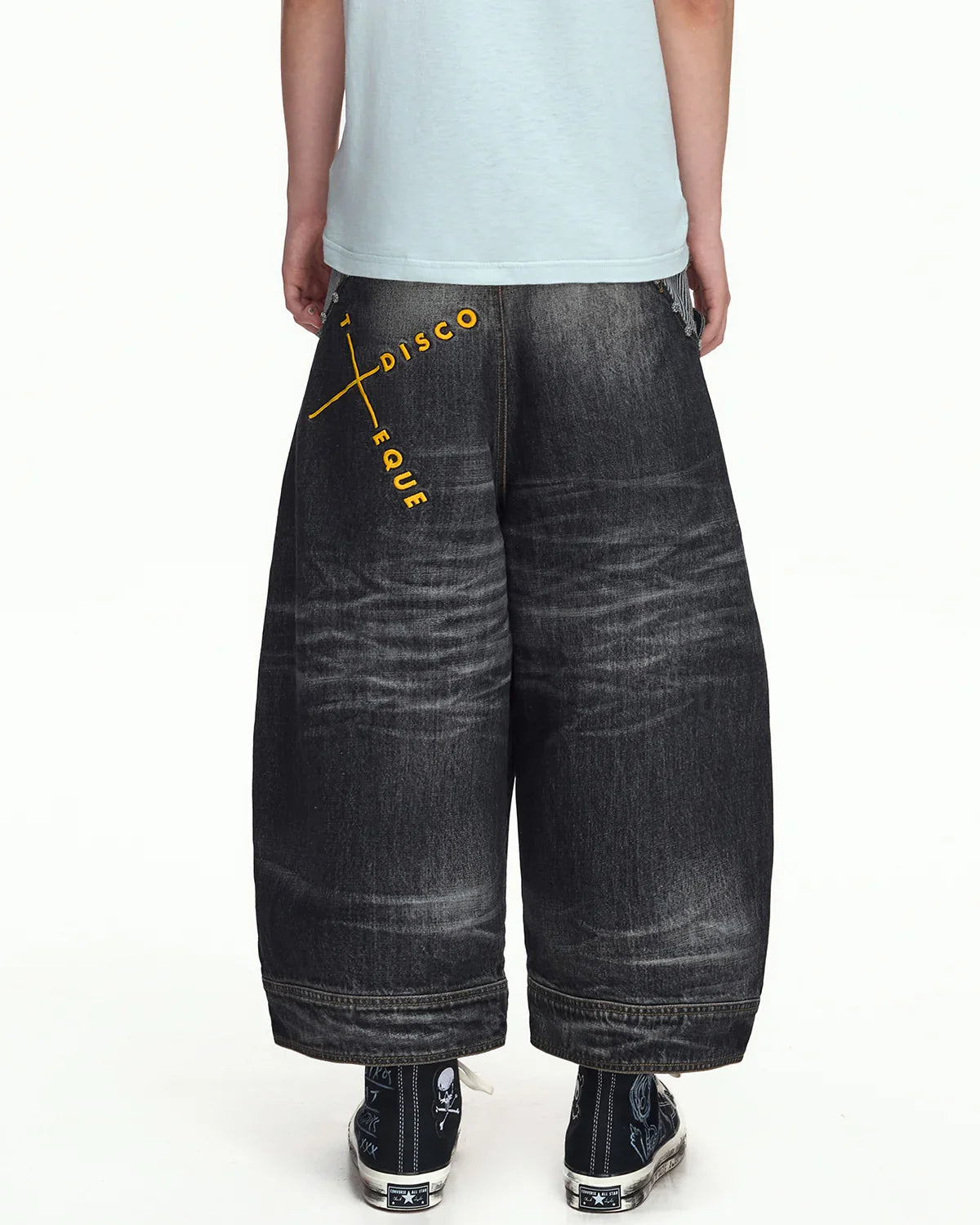 EMO Cropped Washed Denim Jeans