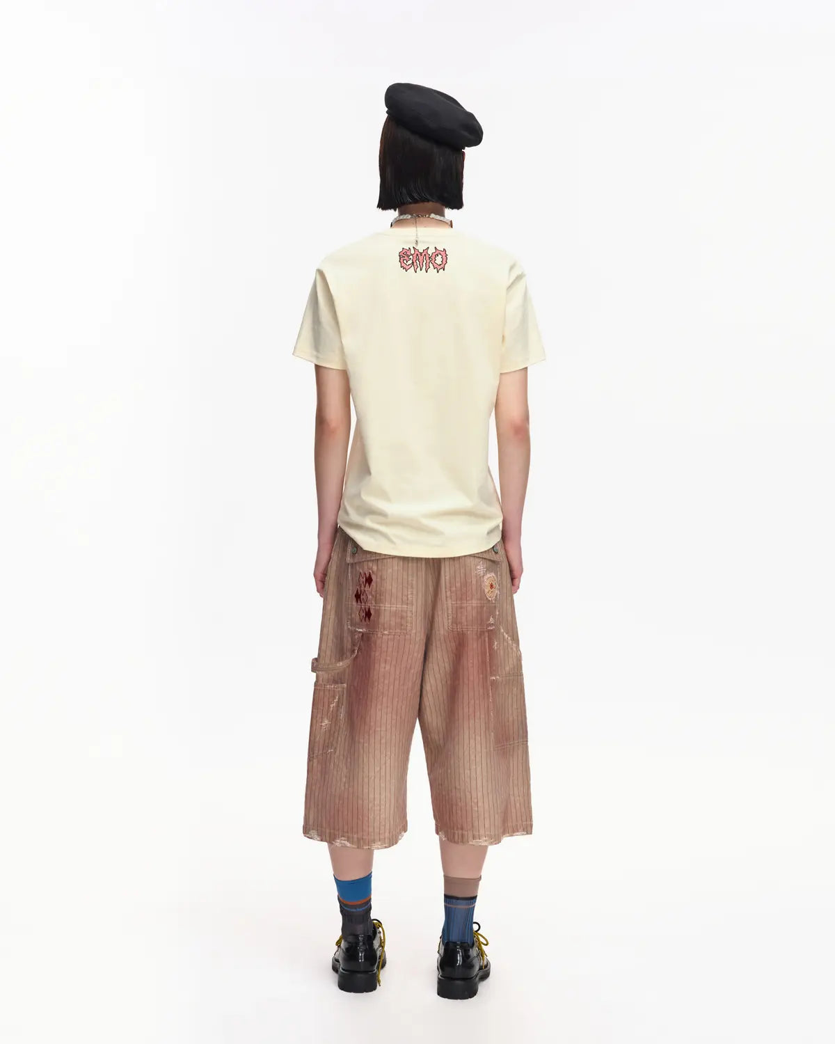 EMO “Acid Smiley” Washed Carpenter Shorts