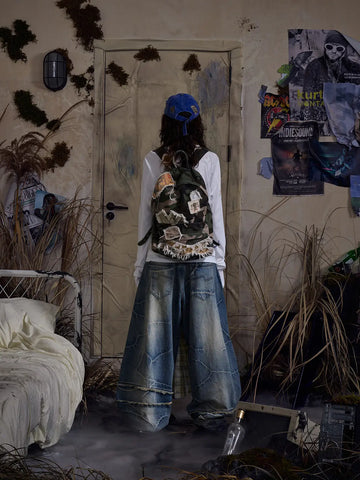 EMO "Circuit Burn" Curved Jeans