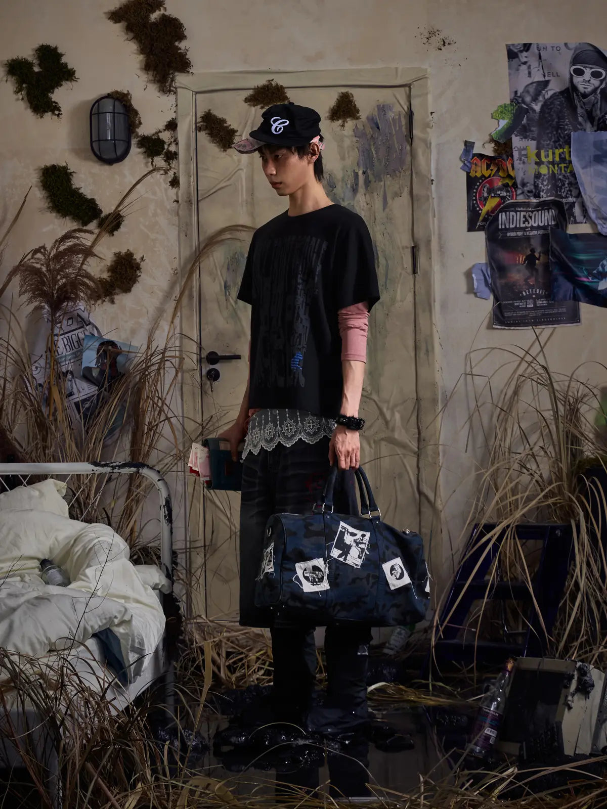 EMO "Retro-Cyber" Wide Leg Denim Jorts