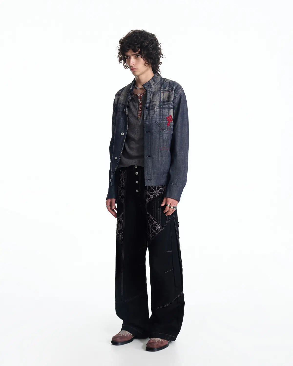EMO Vintage D-Ring Pleated Knee Denim