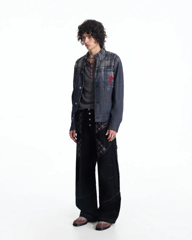 EMO Vintage D-Ring Pleated Knee Denim