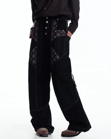 EMO Vintage D-Ring Pleated Knee Denim