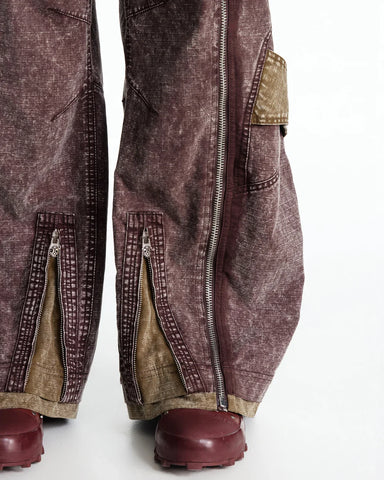 EMO Vintage Snow Wash Paratrooper Pants
