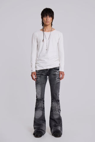 Washed Black Drift Bootcut Jeans