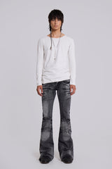 Washed Black Drift Bootcut Jeans