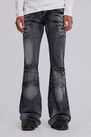 Washed Black Drift Bootcut Jeans