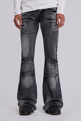 Washed Black Drift Bootcut Jeans
