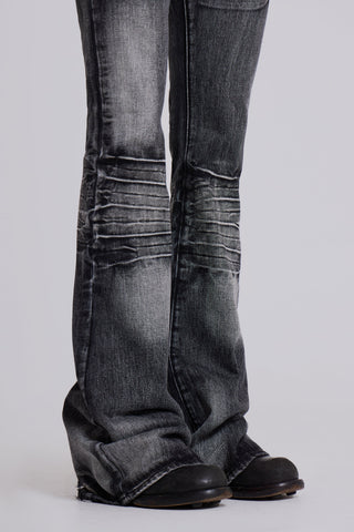 Washed Black Drift Bootcut Jeans