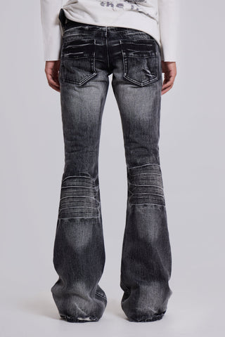 Washed Black Drift Bootcut Jeans