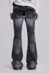 Washed Black Drift Bootcut Jeans
