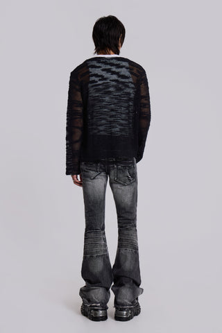 Washed Black Drift Bootcut Jeans