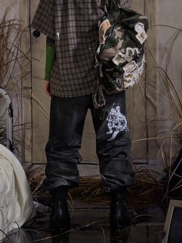 EMO "Digital Erosion" Straight Leg Jeans