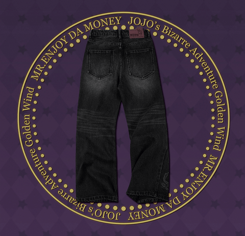 MEDM × JOJO Icon Embroidery Washed Distressed Jeans