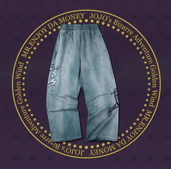 MEDM × JOJO Embroidered Print Washed Sweatpants