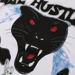 Life Hustlers Black Panther Graphic White T‑Shirt