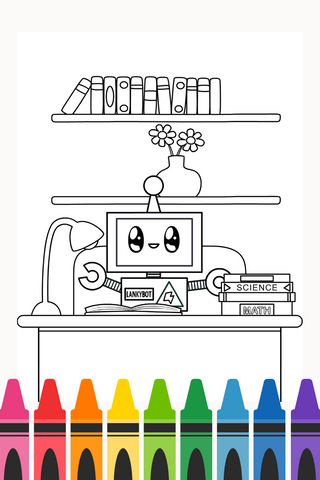 LankyBot Coloring Page