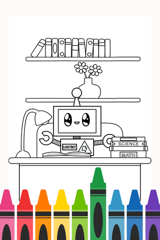 LankyBot Coloring Page