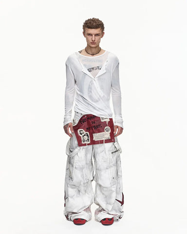 EMO Removable Suspender Wide-Leg Overall Jeans