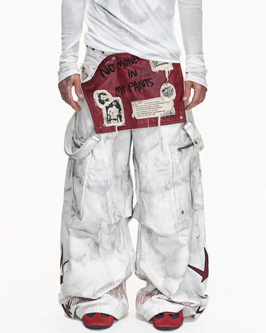 EMO Removable Suspender Wide-Leg Overall Jeans