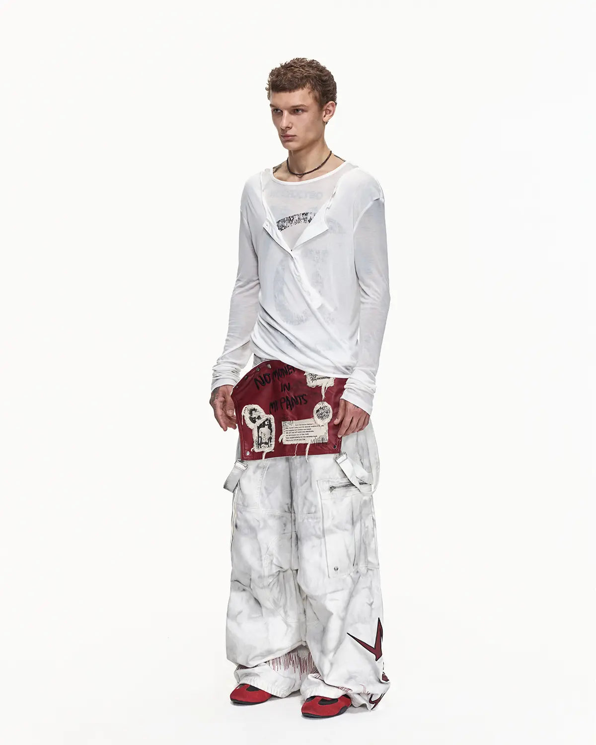 EMO Removable Suspender Wide-Leg Overall Jeans
