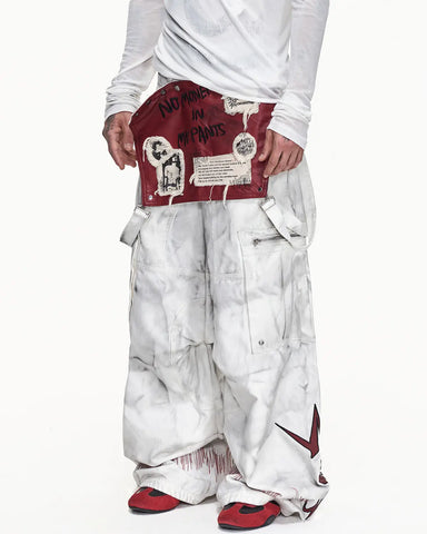 EMO Removable Suspender Wide-Leg Overall Jeans