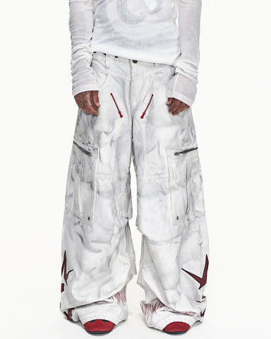 EMO Removable Suspender Wide-Leg Overall Jeans